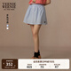 Teenie Weenie小熊女裝半身裙25夏新款清新甜美條紋學(xué)院風(fēng)蓬蓬短裙 藍(lán)色 XS