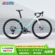 喜德盛公路車(chē)25-AD350碳纖前叉功率計齒盤(pán)鋁合金氣動(dòng)車(chē)架 流光青 480