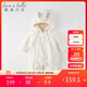 戴維貝拉（DAVE＆BELLA）嬰兒連體衣女寶寶滿(mǎn)月服保暖冬裝爬服新生兒外出服