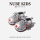 NUBEKIDS真皮英國NUBEKIDS童鞋兒童運動(dòng)鞋潮牌新款春秋季男女寶寶勃肯板鞋 薰衣銀灰真皮款 22 內長(cháng)13.8cm 適合腳長(cháng)13.3cm左右