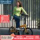 大行（DAHON）自行車(chē)20英寸20速超輕鋁合金碟剎成人單車(chē)KBA005 黃色BA款油碟