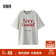 森馬（Semir）短袖T恤女中長(cháng)款寬松字母潮流個(gè)性2025夏季吸濕速干109325100040