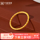 中鑫珠寶古法小麻花足金999戒指黃金戒指女生精美首飾指環(huán)送女友 1.48g（16圈號）