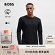 BOSS博斯男士輪廓徽標常規版棉毛T恤 001-經(jīng)典黑 XL