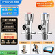 九牧（JOMOO）黃銅加厚角閥三角閥1冷1熱套裝   02064-1C-1 