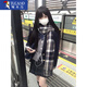 啄木鳥(niǎo)氛圍感格子圍巾女秋冬款學(xué)生韓版百搭加厚披肩jk毛線(xiàn)保暖日系圍脖 大航海家圍巾