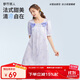 都市麗人睡衣女短袖清新時(shí)尚可外穿家居服套裝T恤2H4603