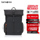 新秀麗（Samsonite）高端潮流雙肩包電腦包14英寸男士背包休閑時(shí)尚抽繩翻蓋牛皮革NS6
