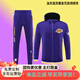 梧瓏nba75周年出場(chǎng)服套裝湖人籃網(wǎng)黃蜂隊熱身訓練連帽衫男運動(dòng)外套 75周年湖人紫色套裝 2XL