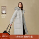 茵曼（INMAN）2025秋冬女裝新款可拆連帽毛領(lǐng)長(cháng)款羽絨服高充絨量鴨絨外套 淺灰色 L