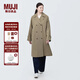 無印良品（MUJI）女式 不易沾水 雙排扣大衣外套女款風(fēng)衣春季外衣女裝女士BDE33C4S 米色 XL （165/92A）
