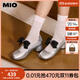 MIO米奧瑪麗珍圓頭蝴蝶結2025秋季新款洛麗塔甜美高跟單鞋女鞋 銀色 36 (230mm)