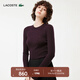 LACOSTE法國鱷魚(yú)女裝時(shí)尚百搭修身氣質(zhì)圓領(lǐng)羊毛毛衣|AF2576 BZD/深咖色 XL 42 /175