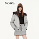 MO&Co.夾克外套2025秋新品輕暖空氣棉立領(lǐng)連帽輕運動(dòng)風(fēng)MBE3JKTT02 中花灰色 S /160