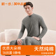 新一步（XINYIBU）純棉保暖內衣男厚款秋冬半高領(lǐng)新疆棉毛衫打底秋衣秋褲中老年套裝 45420-深花灰 3XL