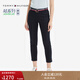 TOMMY HILFIGER【輕彈感】25女裝四季款條紋腰帶彈力直筒修身九分褲休閑褲 【九分】藏青色DW5 （腰帶隨機） 36