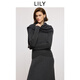 LILY2025冬新款女裝含羊毛設計感收腰氣質(zhì)通勤套頭圓領(lǐng)針織衫毛衣 509深灰 XL