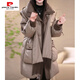 皮爾卡丹（pierre cardin）新顏色美拉德棉服大碼遮肉顯瘦時(shí)尚防寒保暖大衣冬感 卡其色 M 100-115斤