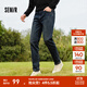 森馬（Semir）森柔牛仔|牛仔褲男款磨毛小腳褲子通勤基礎百搭冬季長(cháng)褲青年 牛仔藍灰88401 32