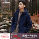 LAFUMA樂(lè )飛葉抓絨衣男 戶(hù)外秋冬保暖連帽外套搖粒絨 LMJA4CR65 暮藍色NV 170/92A（46）