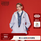 Teenie Weenie小熊女裝2025秋季新款甜美清新抽繩中長(cháng)連帽棉服外套 淺藍色 S 160