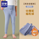 羅蒙兒童保暖褲校園服飾男女童冬季加厚加絨打底褲學(xué)生秋衣褲 藍灰160
