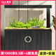 德克（D&A）新中式智能魚(yú)缸一體缸自循環(huán)免換水客廳立式屏風(fēng)隔斷底濾生態(tài)缸 煙熏木紋（靠墻款） 150x53x160cm