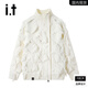 FIVE CM  it: 5cm 情侶秋冬季美式開(kāi)衫男外套慵懶寬松針織衫休閑毛衣 白色 L （115-130斤）