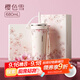 Vanow櫻色雪吸管保溫杯女大容量車(chē)載陶瓷內膽咖啡隨行冰霸水杯子