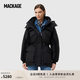 MACKAGE女士 LOGAN-R拼接時(shí)尚收腰顯瘦休閑經(jīng)典羽絨服 黑色 L