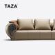 TAZA【意大利進(jìn)口】意式全真皮海螺沙發(fā) 別墅全屋搭配客廳系列 V級 全真皮 星空藍扶手 400cm 四人位海螺沙發(fā)