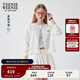 Teenie Weenie小熊女裝薄款針織衫夏季新款學(xué)院白色針織開(kāi)衫空調衫 白色 M