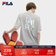 FILA斐樂(lè )官方情侶款針織短袖衫2025年夏季時(shí)尚簡(jiǎn)約休閑寬松T恤