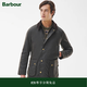 Barbour Ashby男士純棉格紋里油蠟夾克 橄欖色 M