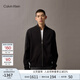 Calvin KleinJeans25秋季新款男士商務(wù)休閑ck刺繡拉鏈立領(lǐng)針織開(kāi)衫4LD373G UB1-太空黑 M