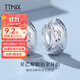 TTMIX摩登鉑金耳環(huán)女士鉑金pt950耳環(huán)鉑金耳飾耳扣閃亮白金耳環(huán) 7.1-7.3g