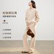 韓都衣舍【空氣棉液態(tài)休閑套裝】2025新款春秋時(shí)尚舒適百搭衛衣闊腿褲套裝