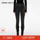 MISS SIXTY2025冬季新款含羊絨牛仔褲女三環(huán)高腰顯瘦緊身鉛筆褲 黑灰 29