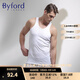 百富（BYFORD）男士背心棉針織圓筒織身運動(dòng)打底衫汗衫無(wú)袖內衣送禮MW8820/8833 MW8820白色 L