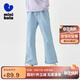 迷你巴拉女童褲子2025春新品寶寶甜美喇叭彈力長(cháng)褲【軟牛仔】