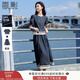 香影純棉牛仔套裝女2025夏裝新款減齡一整套穿搭復(fù)古半身裙兩件套 藍(lán)色 M 160/84A/95-110斤