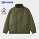 FILA FUSION斐樂(lè )潮牌棉服男2026春新款時(shí)尚休閑寬松保暖夾克外套 墨幽綠-DG XL 180/100A/XL