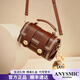 ANYSMIC奢侈品包包女包大牌2025新款斜挎包真皮流行個(gè)性百搭手提包 咖啡色