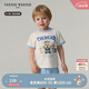 Teenie Weenie小熊童裝25夏季新款男女寶寶印花短袖短褲套裝 藍(lán)色 110 cm