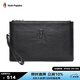 暇步士（Hush Puppies）男士手包真皮手拿包休閑商務(wù)拉鏈包大容量 七夕禮物送男朋友