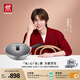 雙立人（ZWILLING）【馬柏全同款】炒鍋有鈦不銹鋼0氟涂層SILVER外壁抗黃平底鍋30cm