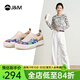 快樂(lè )瑪麗（J&M）樂(lè )福鞋女鞋2025春季新款厚底懶人一腳蹬大頭鞋通勤單鞋休閑鞋板鞋 灰色 36 【春夏款/3CM高】