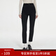 范思藍恩新復古回潮牛仔褲女冬2024新款長(cháng)褲顯瘦加絨彈力緊身小腳鉛筆褲 黑色 L