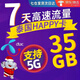泰國電話卡happy卡無限4g/5g普吉島清邁曼谷7/10天手機上網(wǎng)流量卡 7天35GB流量/京東倉