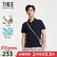 九牧王（JOEONE）【新疆長(cháng)絨棉】短袖Polo衫透氣舒適修身翻領(lǐng)上衣男士T恤 TT2DX20957+藏青色+修身版 L 175/96A(50)